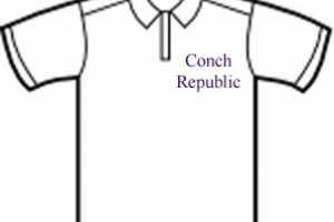 Official Conch Republic Broidered Collared Shirt