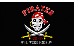 Pirate For Hire Flag