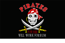 Pirate For Hire Flag
