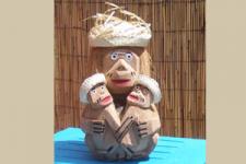 Mom and Kids Coconut Figurine